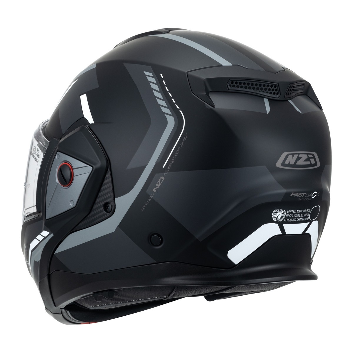 Casco NZI FASTBACK DUO SHADOW Negro/Antracita MATE