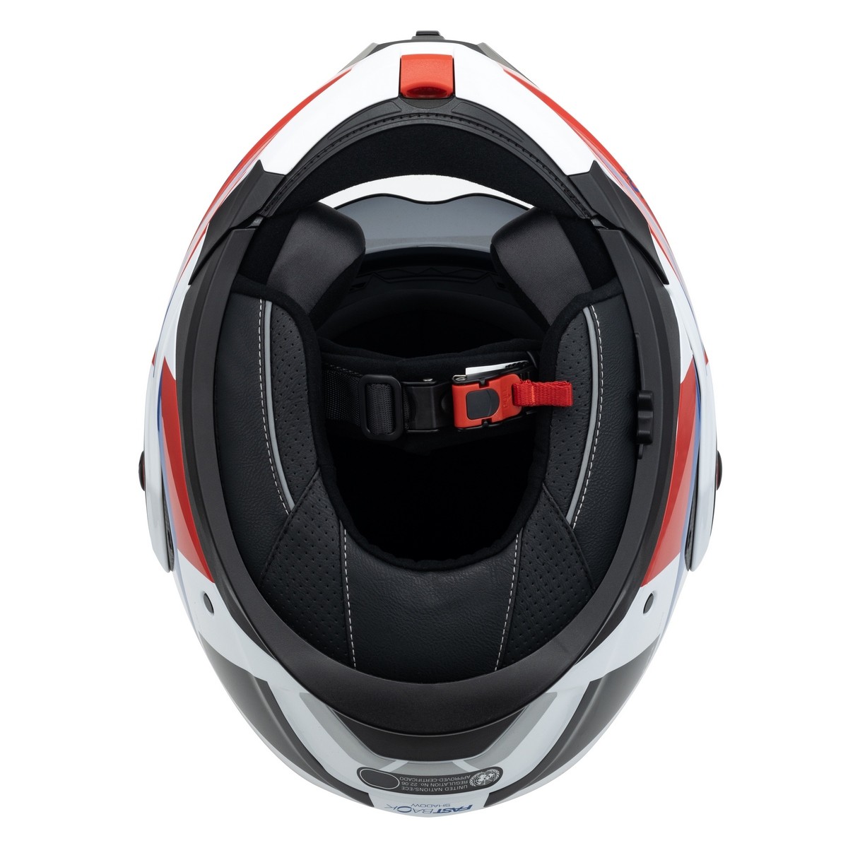 Casco NZI FASTBACK DUO SHADOW Blanco/Rojo/Azul