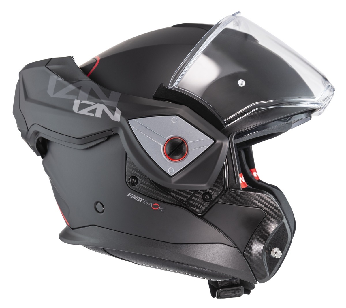 Casco modular moto NZI Fastback con visor solar