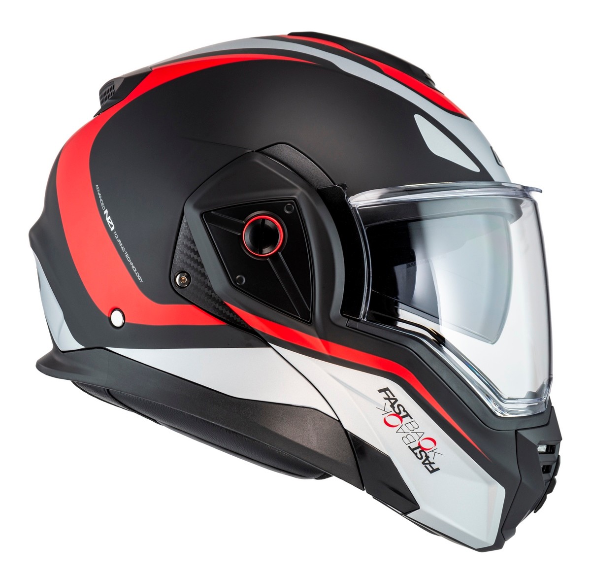 Casco NZI FASTBACK DUO SUMMUN Negro/Rojo MATE