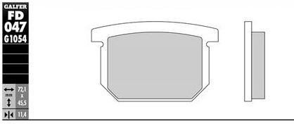 Pastillas de freno Galfer FD047G1020 Compuesto Semi Metálico