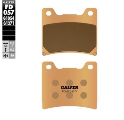 Pastillas de freno Galfer FD057G1371 Compuesto Sinter Street