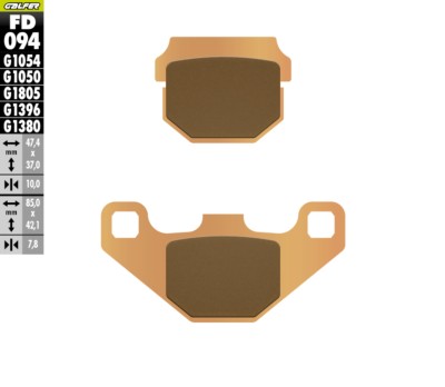Pastillas de freno Galfer G1396 Sintered para motos Off Road y quads
