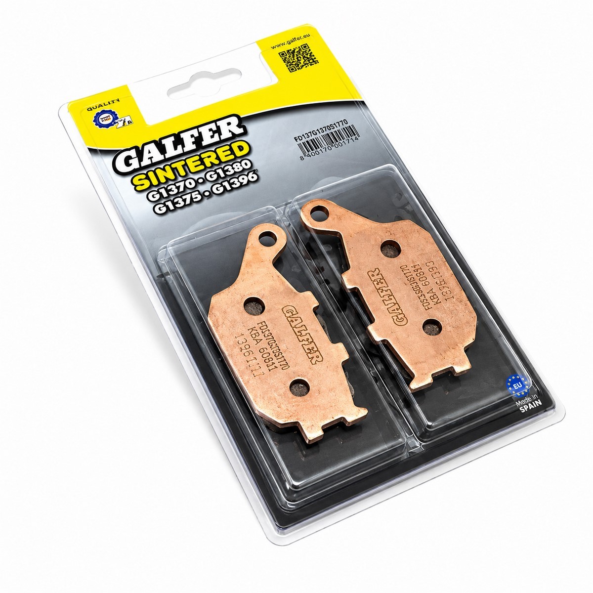 Pastillas de freno Galfer FD134G1371 sinterizadas para freno trasero según aplicación