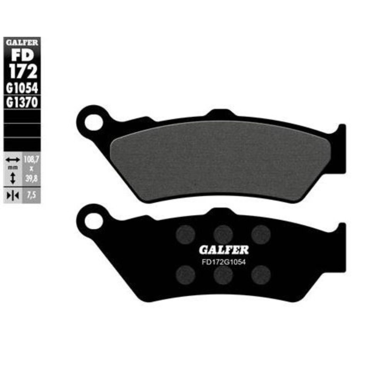 Pastillas de freno Galfer FD172G1054 Compuesto Semi metal