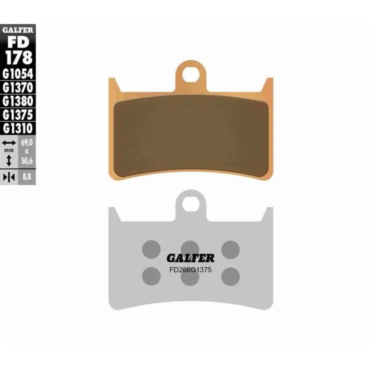Pastillas Galfer FD178G1375R Sinter Sport Racing Yamaha
