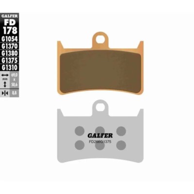 Pastillas Galfer FD178G1375R Sinter Sport Racing Yamaha