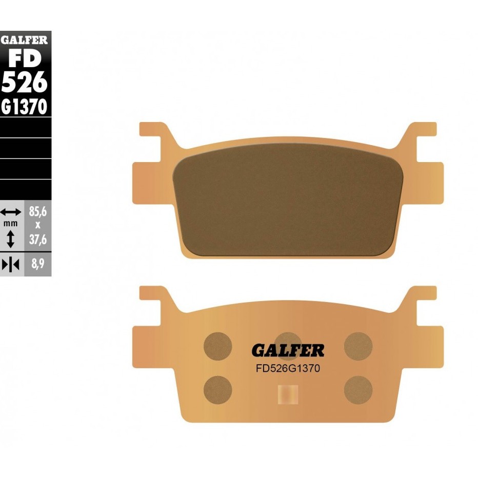 Pastillas de freno Galfer FD526G1370 Compuesto Semi Metal
