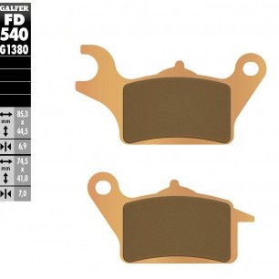 Pastillas de freno Galfer FD540G1380 Compuesto Sinter Scooter