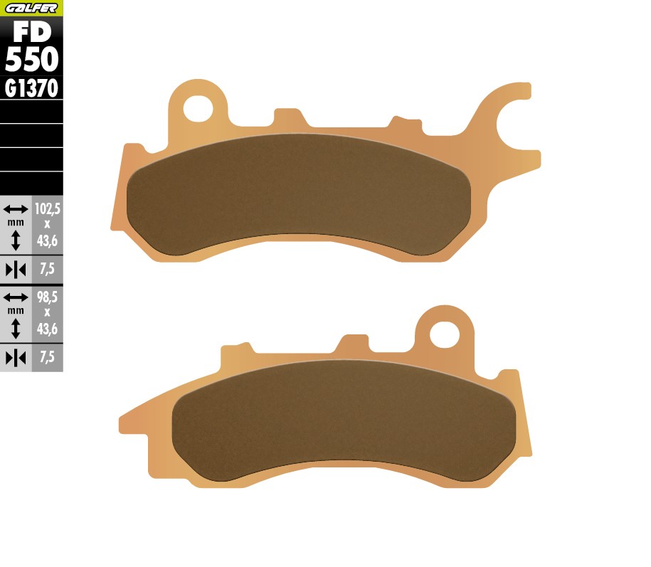 Pastillas de Freno GALFER Sinter Street G1370 para Honda CB 125 F 2017- Delantero