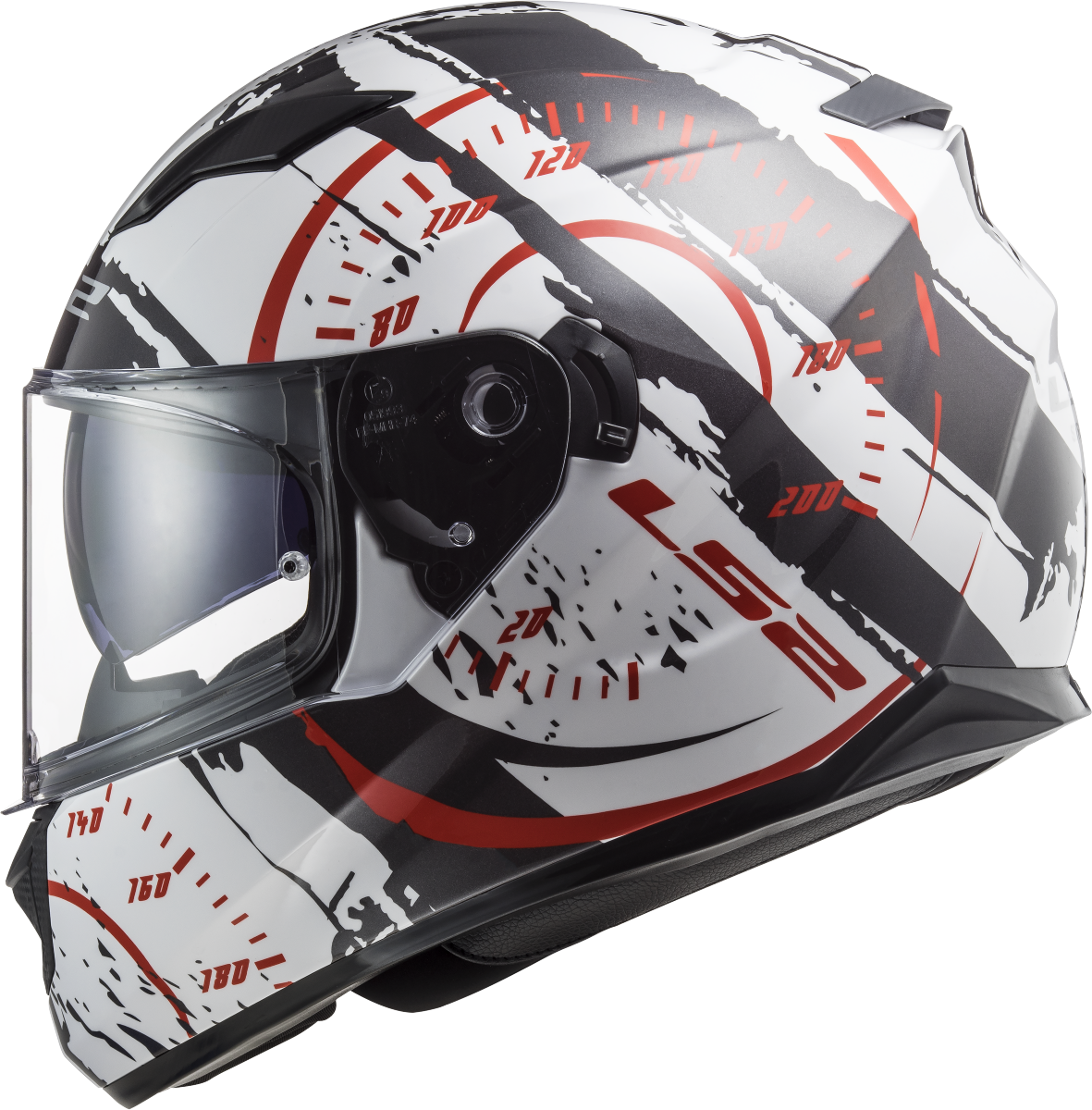 Casco LS2 FF320 STREAM EVO TACHO BLANCO/NEGRO/ROJO