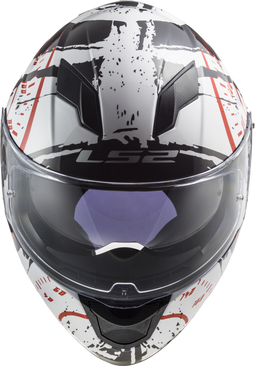 Casco LS2 FF320 STREAM EVO TACHO BLANCO/NEGRO/ROJO 2