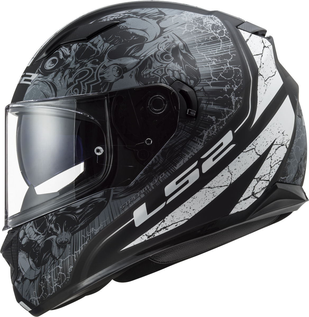 Casco LS2 FF320 STREAM EVO THRONE NEGRO MATE/TINANIO