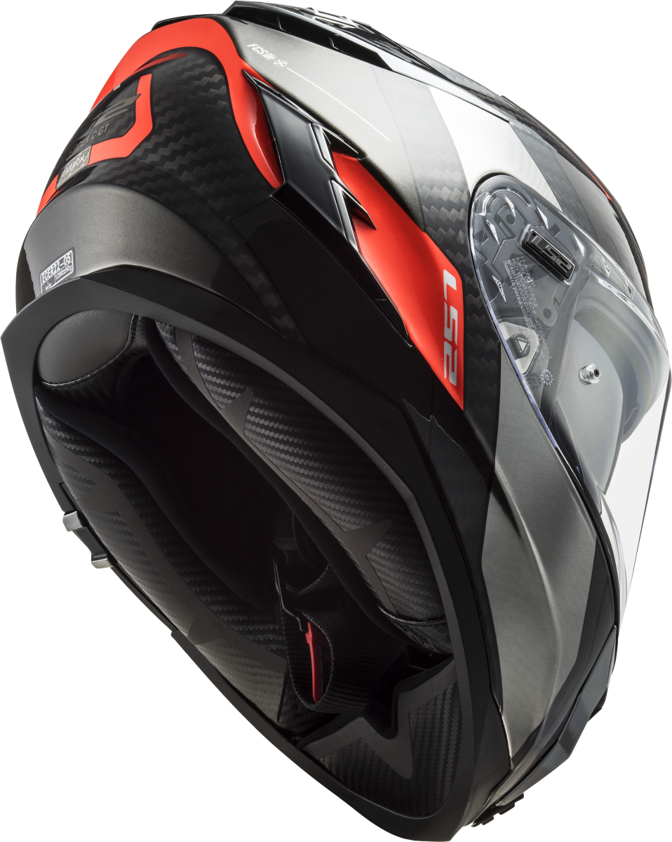 Casco LS2 FF327 CHALLENGER CARBONO ALLOY TITANIUM CHROME/NARANJA 4