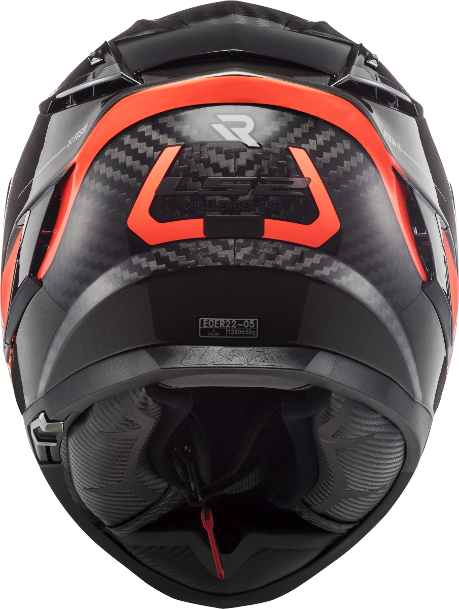 Casco LS2 FF327 CHALLENGER CARBONO ALLOY TITANIUM CHROME/NARANJA 2