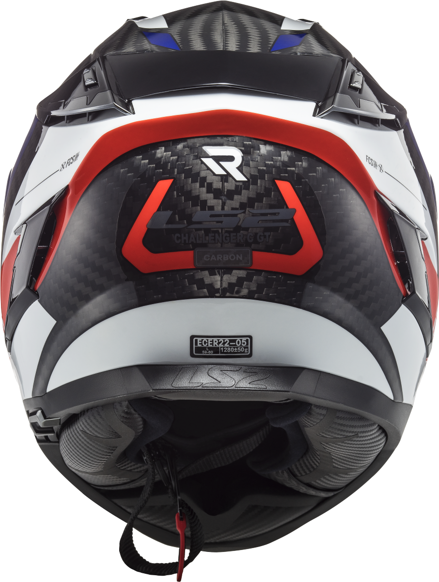 Casco LS2 FF327 CHALLENGER CARBONO ALLOY BLANCO/AZUL/ROJO 3