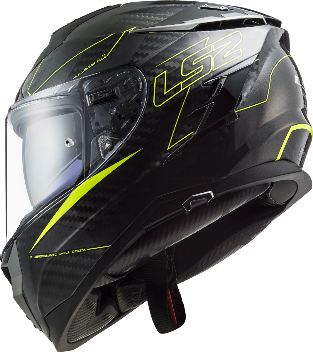 Casco LS2 FF327 CHALLENGER CARBONO FOLD CARBON/AMARILLO 7