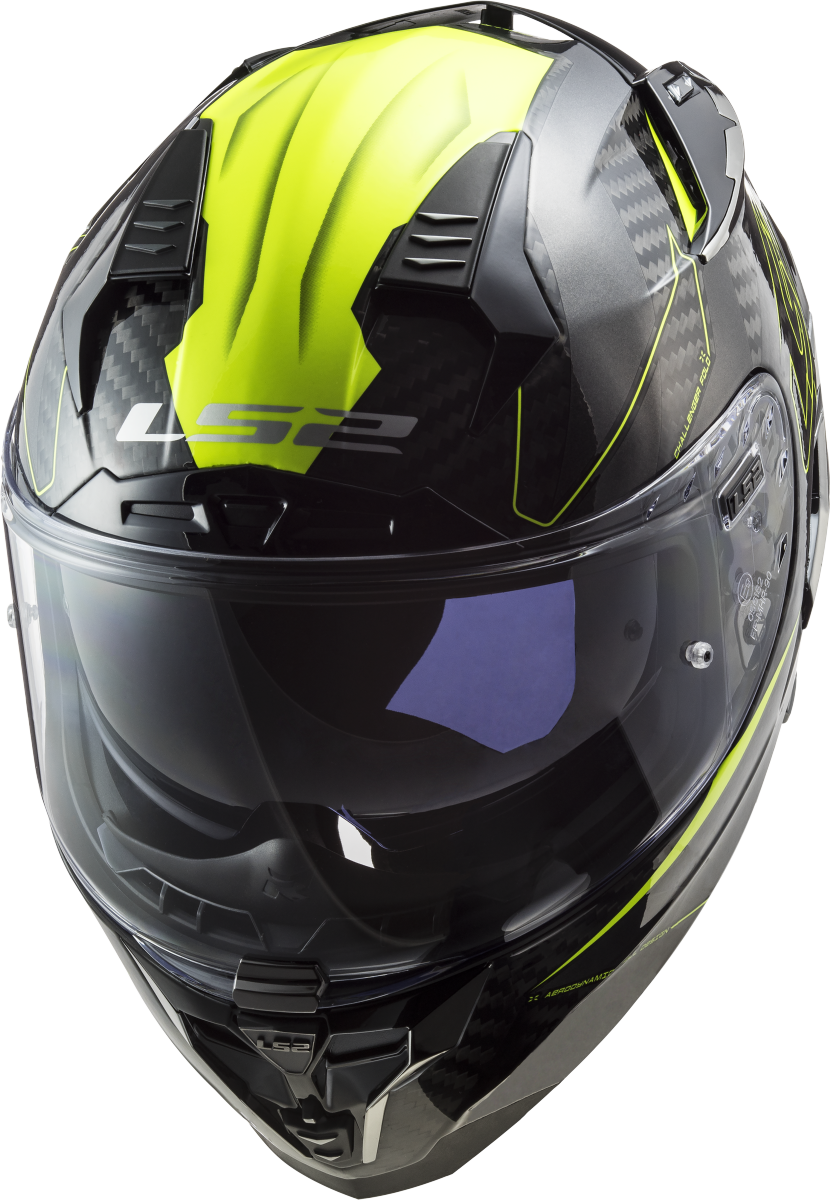 Casco LS2 FF327 CHALLENGER CARBONO FOLD CARBON/AMARILLO 6