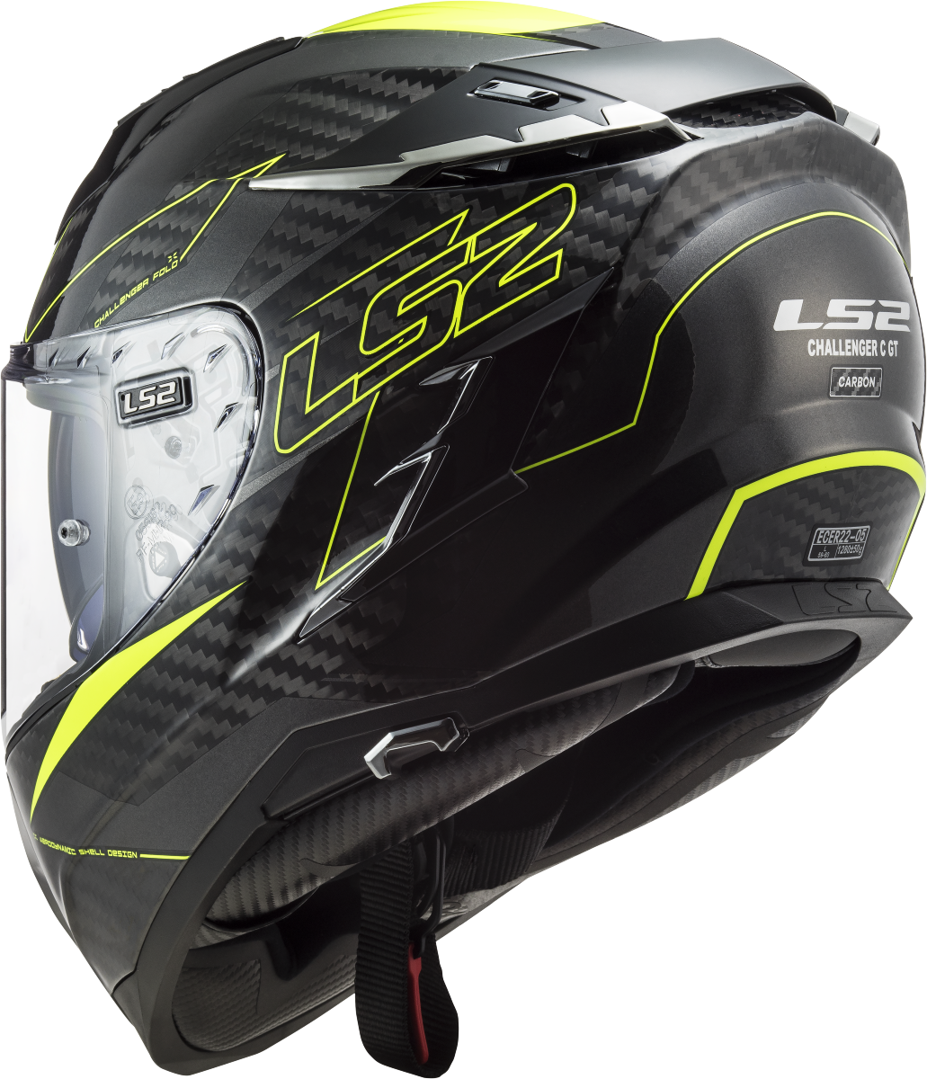 Casco LS2 FF327 CHALLENGER CARBONO FOLD CARBON/AMARILLO 1