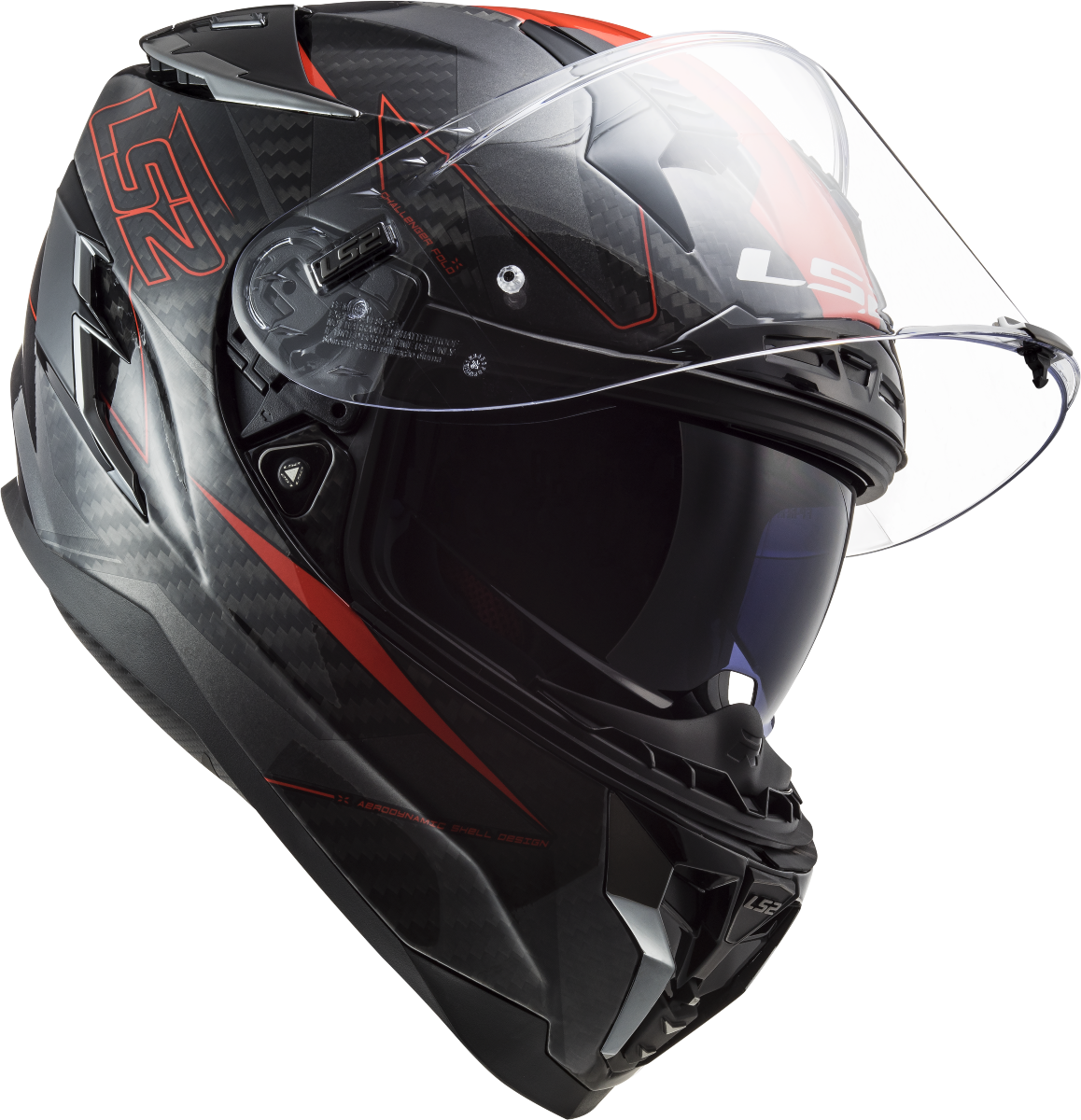 Casco LS2 FF327 CHALLENGER CARBONO FOLD CARBON/ROJO 1