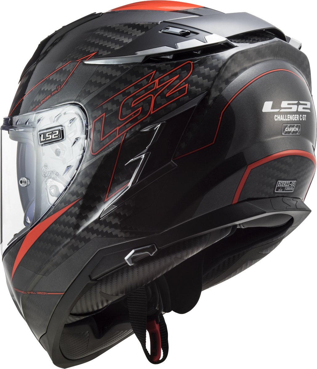 Casco LS2 FF327 CHALLENGER CARBONO FOLD CARBON/ROJO 2