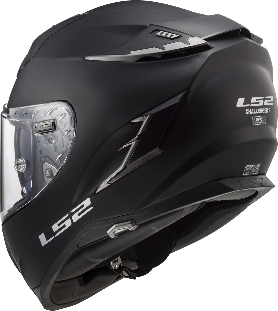 Casco LS2 FF327 CHALLENGER SOLID NEGRO MATE 4