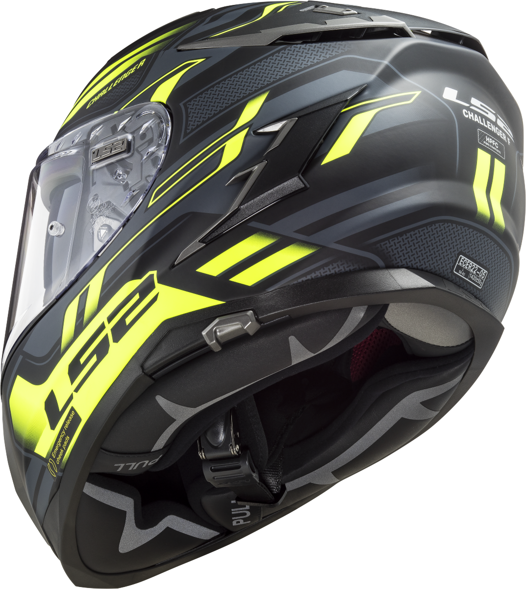 Casco LS2 FF327 CHALLENGER SPIN NEGRO MATE/COBALTO/AMARILLO 1