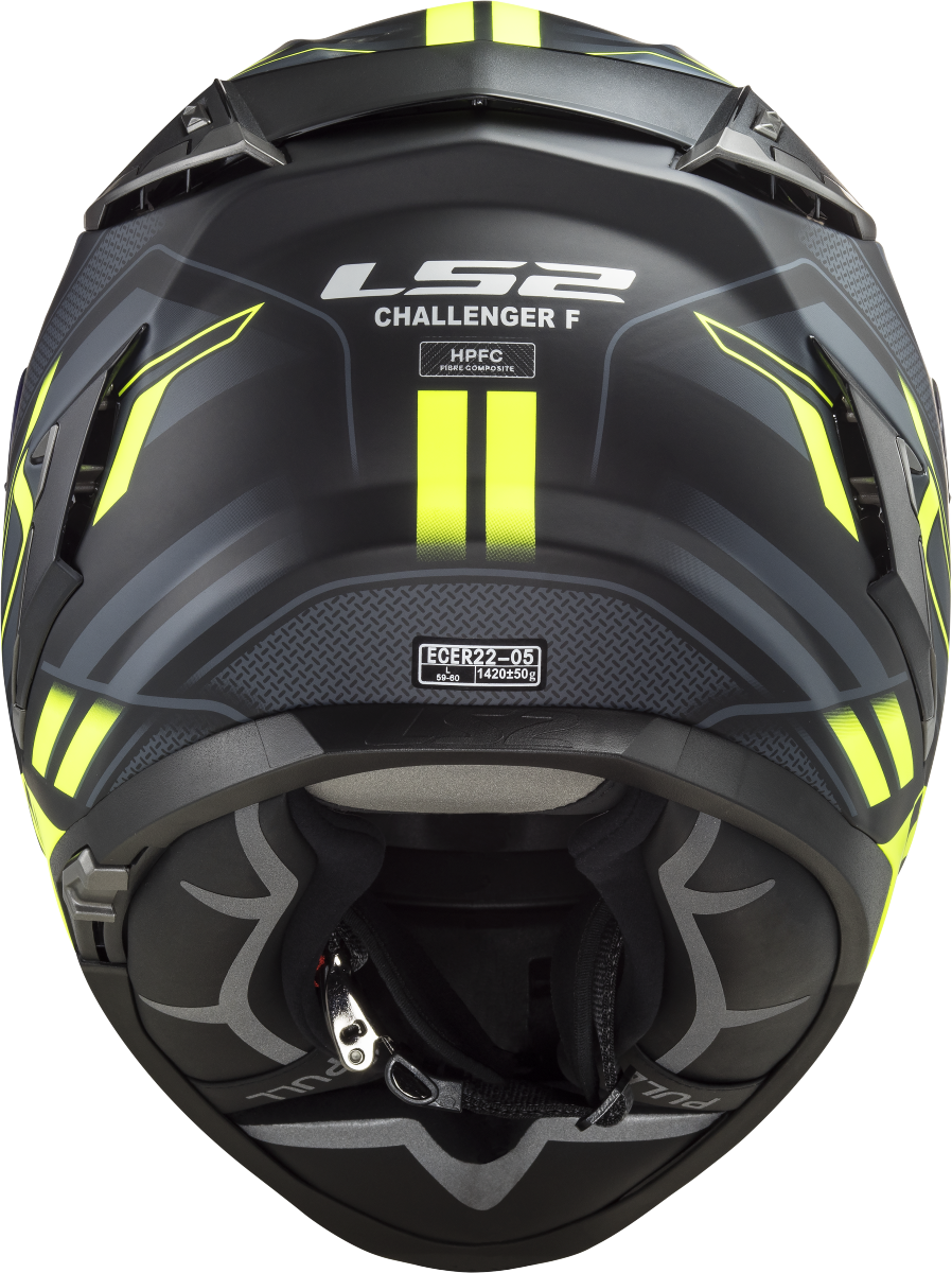 Casco LS2 FF327 CHALLENGER SPIN NEGRO MATE/COBALTO/AMARILLO 2