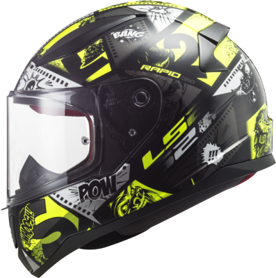 Casco LS2 FF353 RAPID MINI VIGNETTE NEGRO/AMARILLO INFANTIL