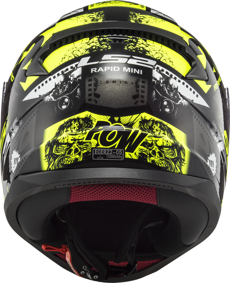 Casco LS2 FF353 RAPID MINI VIGNETTE NEGRO/AMARILLO INFANTIL 2