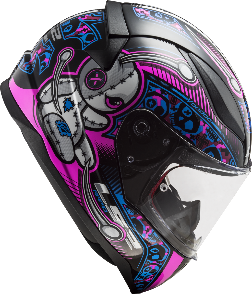 Casco LS2 FF353 RAPID MINI VOODOO NEGRO/ROSA INFANTIL 1