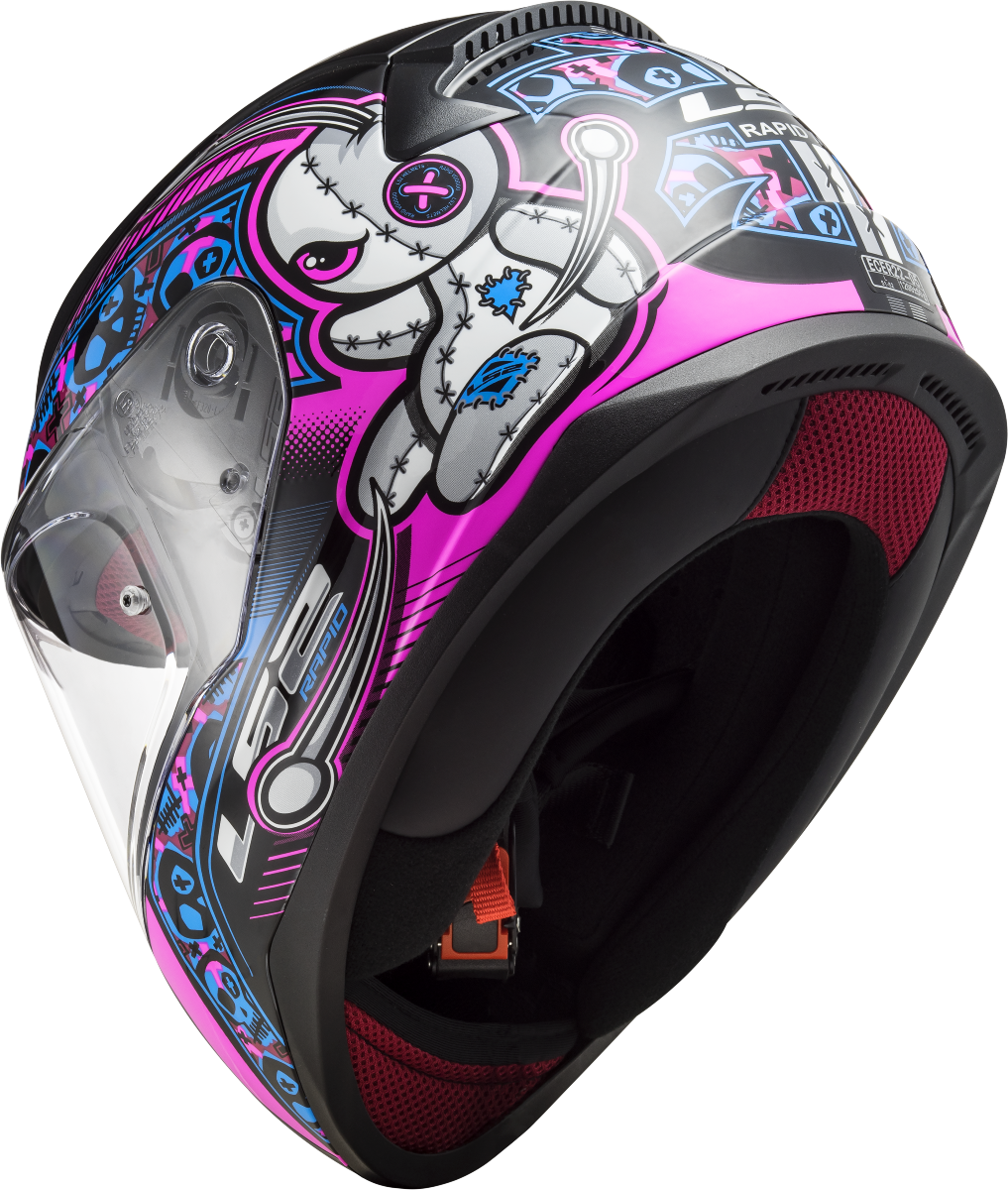 Casco LS2 FF353 RAPID MINI VOODOO NEGRO/ROSA INFANTIL 2