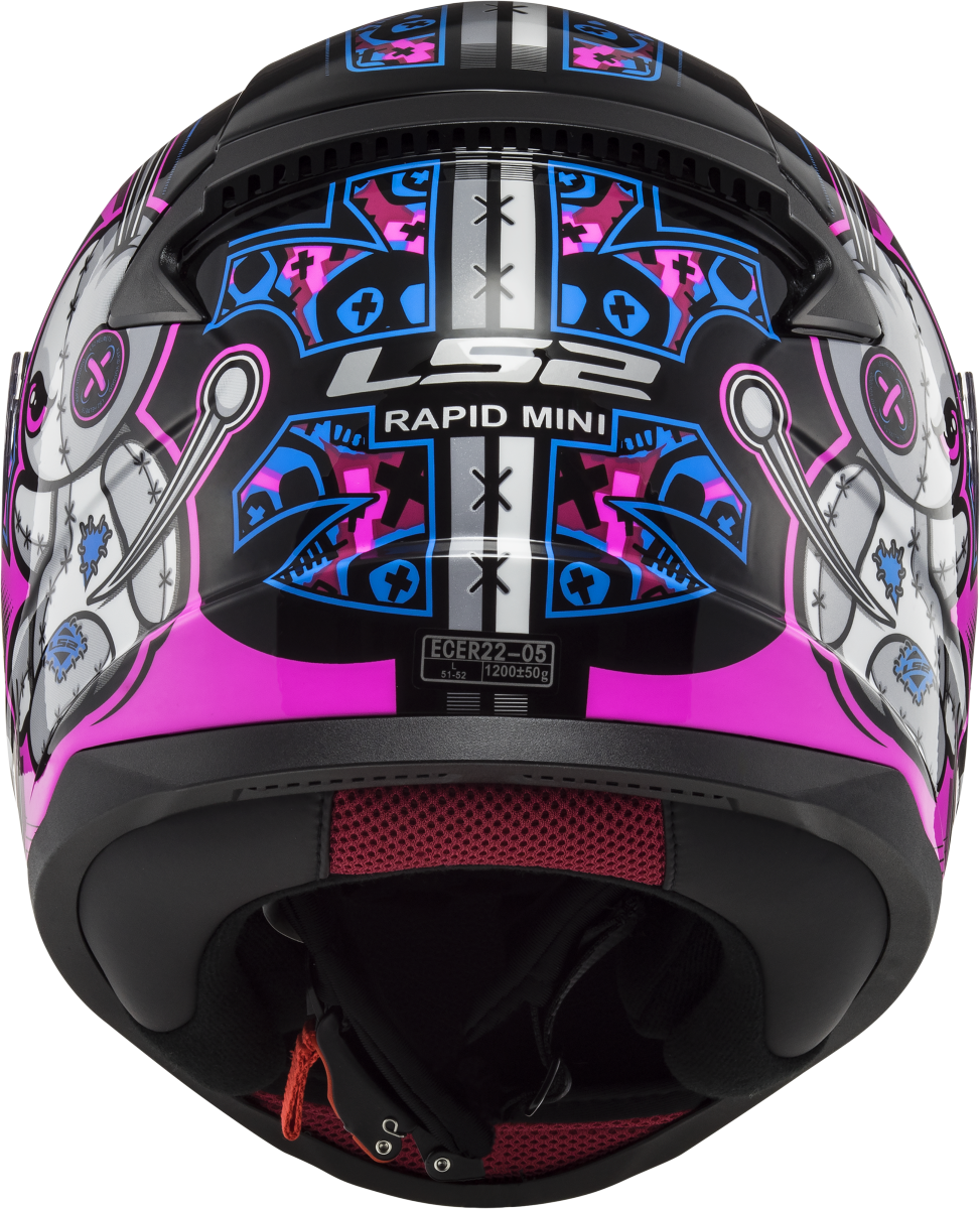 Casco LS2 FF353 RAPID MINI VOODOO NEGRO/ROSA INFANTIL 3