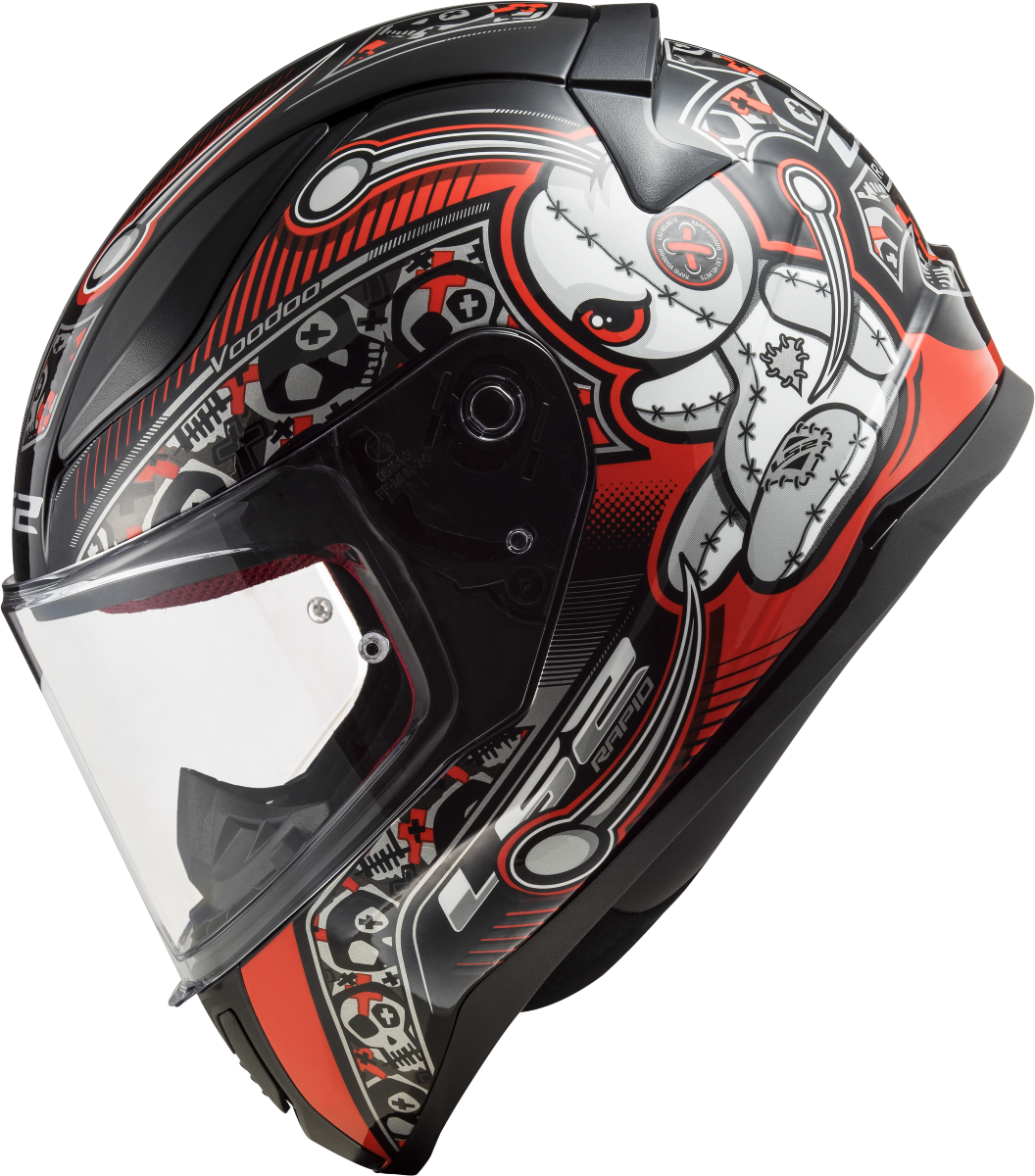 Casco LS2 FF353 RAPID MINI VOODOO NEGRO/ROJO INFANTIL 2