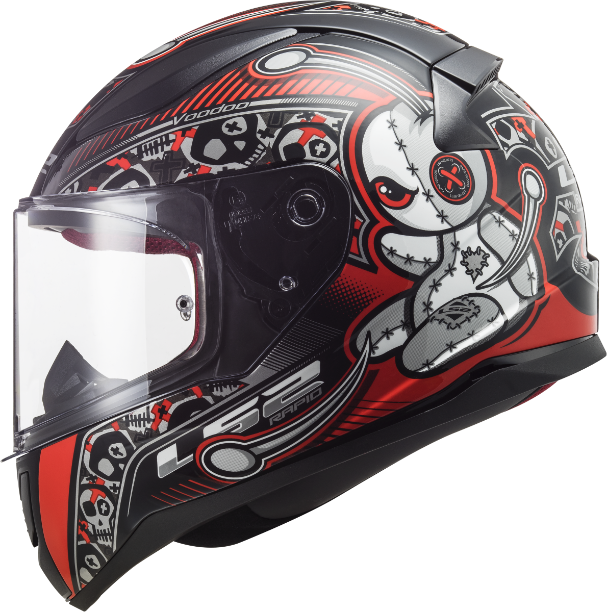 Casco LS2 FF353 RAPID MINI VOODOO NEGRO/ROJO INFANTIL 1