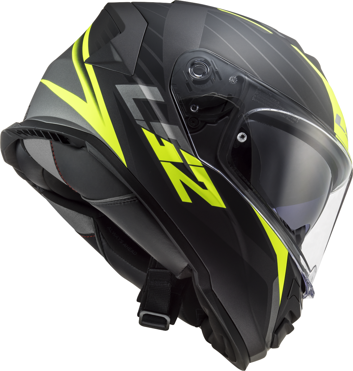 Casco LS2 FF800 STORM II NERVE NEGRO MATE/AMARILLO 22.06 1