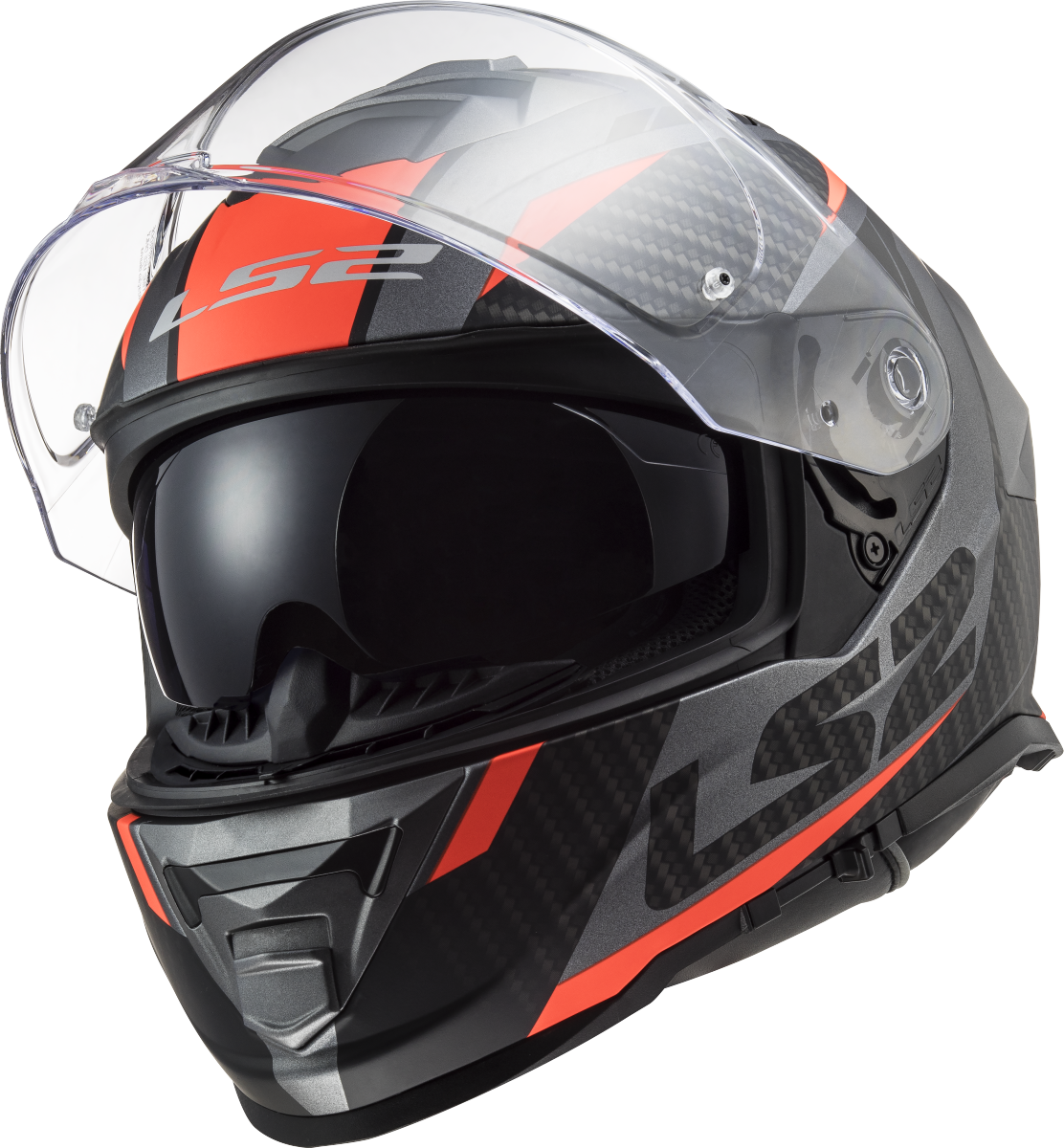 Casco LS2 FF800 STORM RACER TITANIO MATE/NARANJA 22.06 2