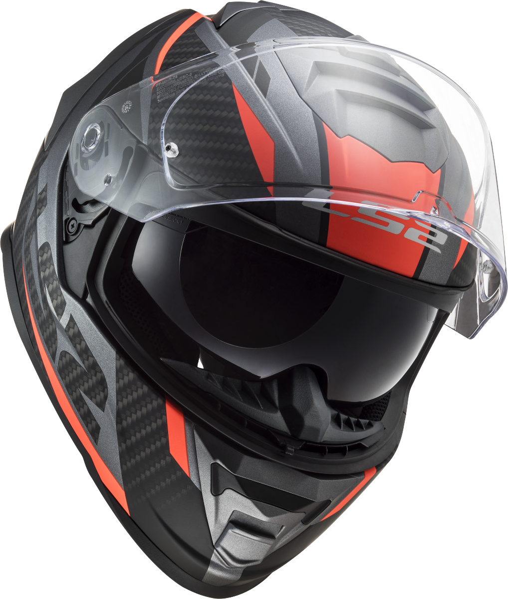 Casco LS2 FF800 STORM RACER TITANIO MATE/NARANJA 22.06 1