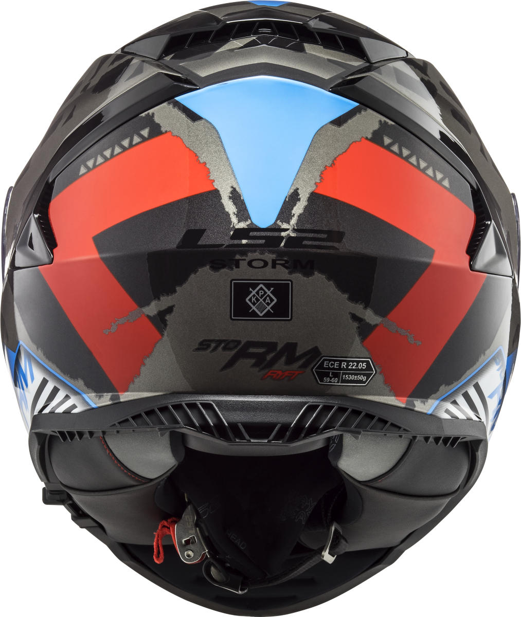 Casco LS2 FF800 STORM SPRINTER NEGRO/ROJO/TITANIO 4