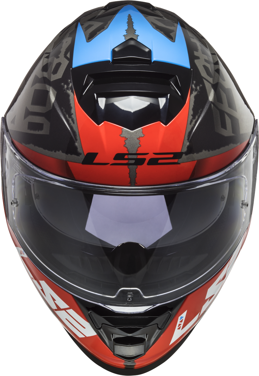 Casco LS2 FF800 STORM SPRINTER NEGRO/ROJO/TITANIO 3