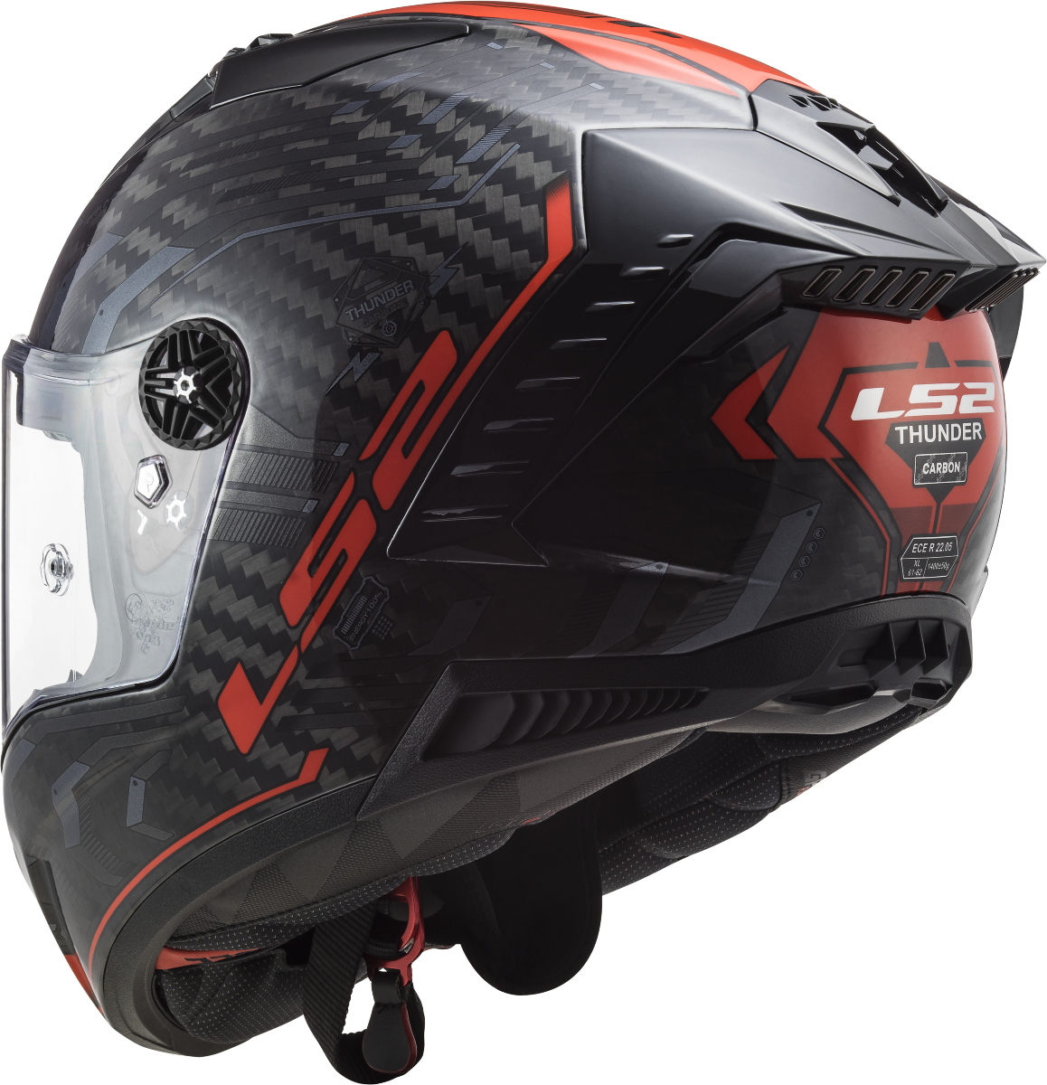 Casco LS2 FF805 THUNDER CARBONO SPUTNIK ROJO METALICO ECE 22.06 6