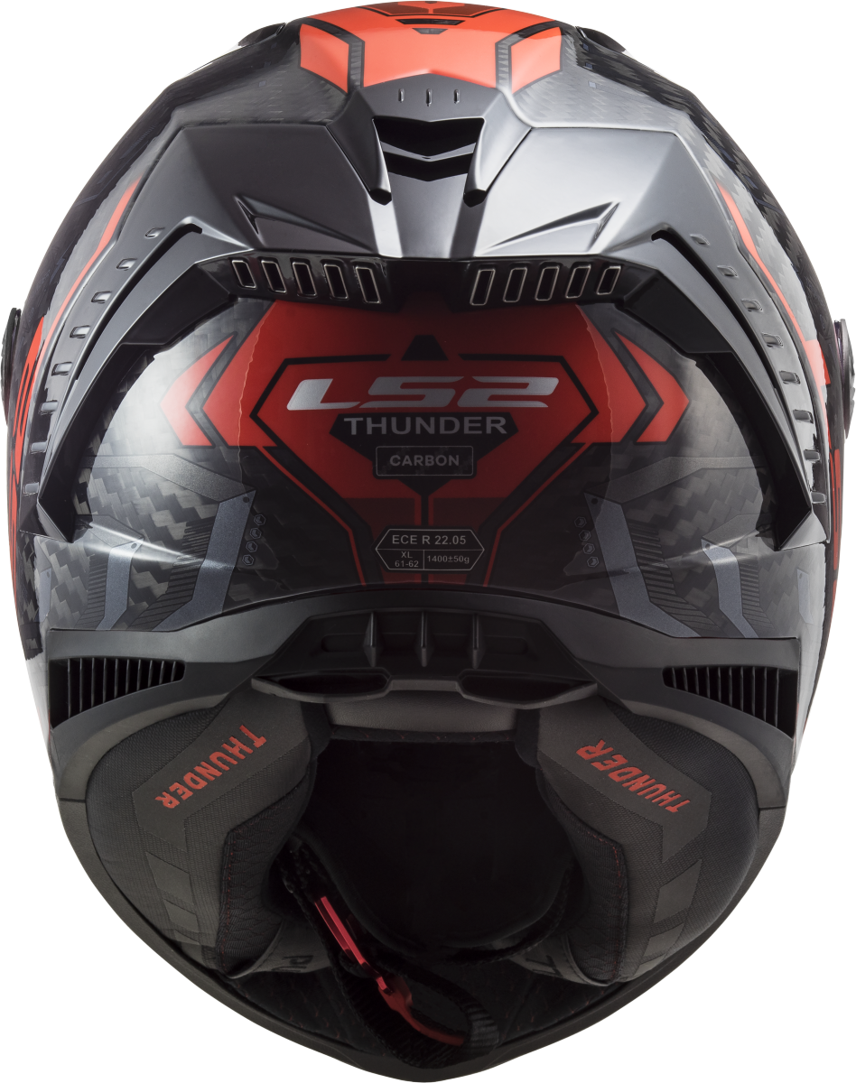 Casco LS2 FF805 THUNDER CARBONO SPUTNIK ROJO METALICO ECE 22.06 4