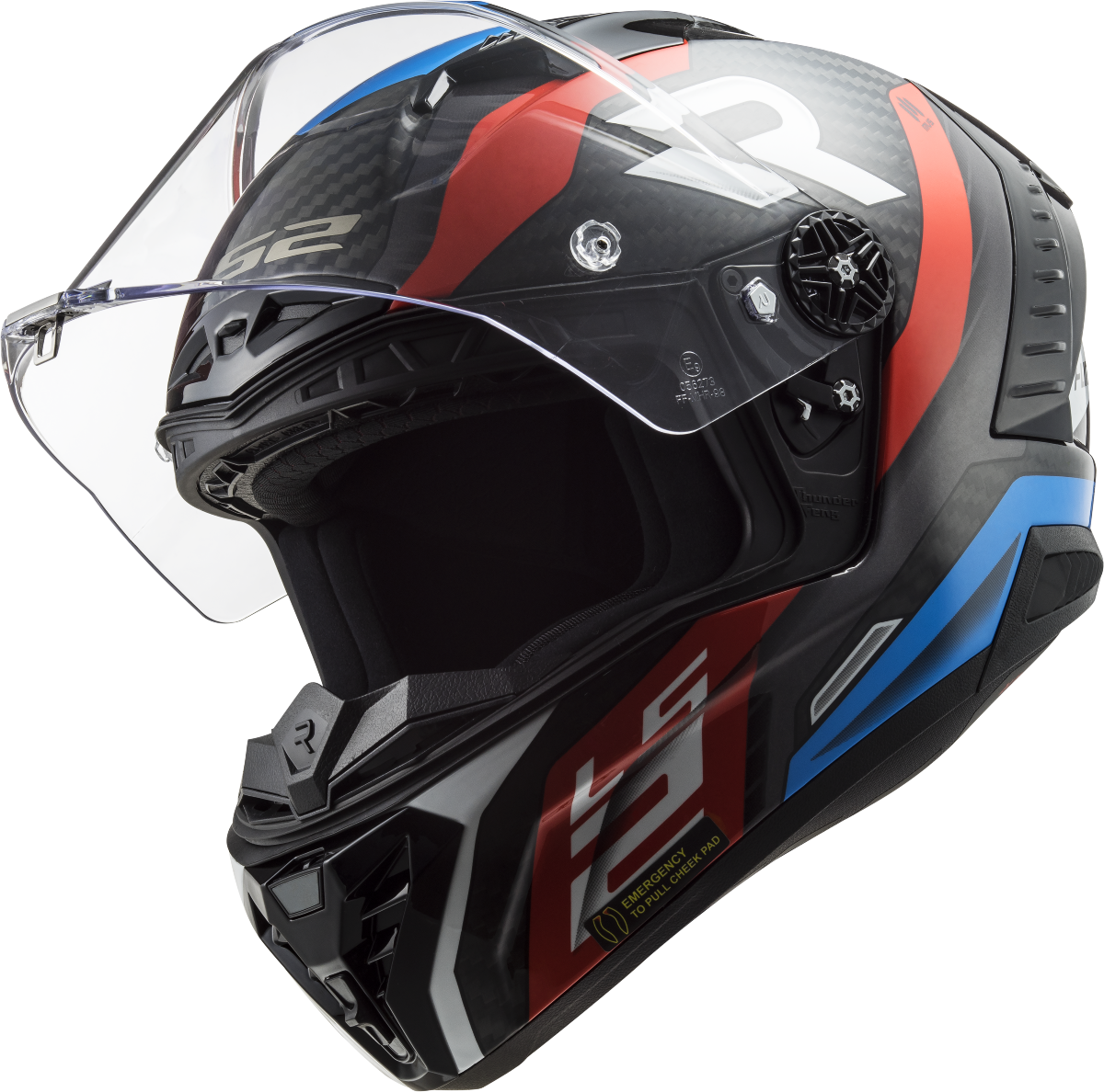 Casco LS2 FF805 THUNDER CARBONO SUPRA ROJO/AZUL ECE 22.06 3