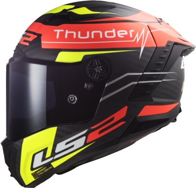 Casco LS2 FF805 THUNDER CARBONO BLACK ATTACK ROJO/AMARILLO ECE.22.06