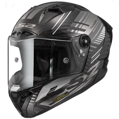 Casco LS2 FF805 THUNDER CARBONO VOLT NEGRO/GRIS ECE 22.06