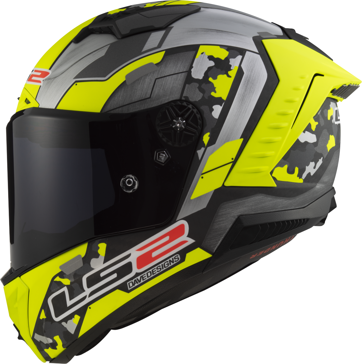 Casco LS2 FF805 THUNDER CARBONO SPACE GRIS/AMARILLO ECE 22.06