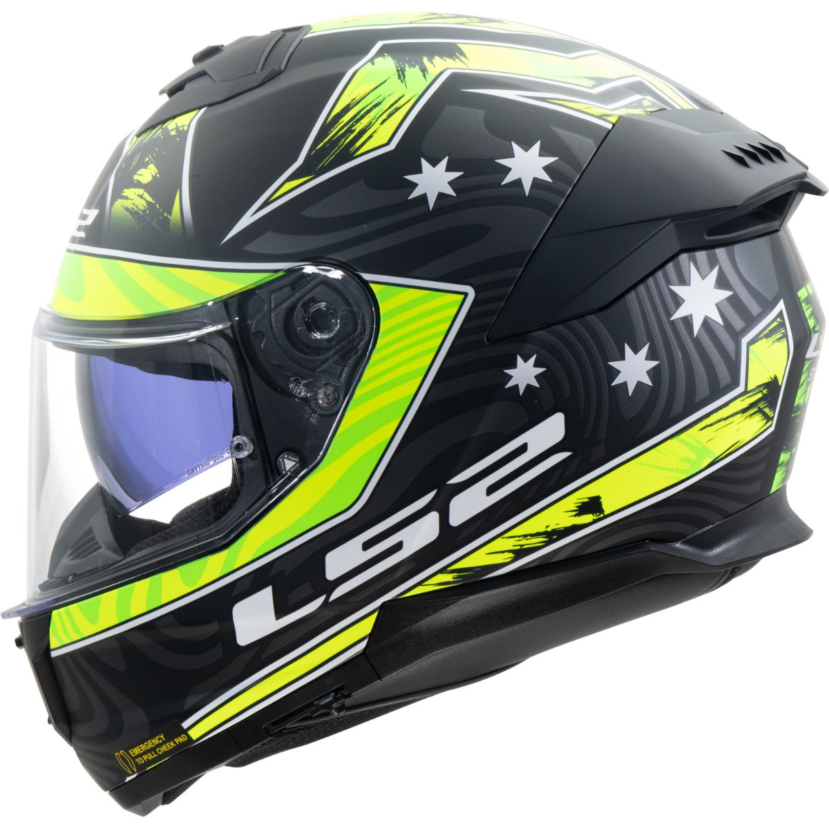 Casco LS2 FF808 STREAM II GALDAM NEGRO/AMARILLO