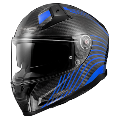 Casco LS2 FF811 VECTOR II CARBONO FLUX AZUL ECE 22.06