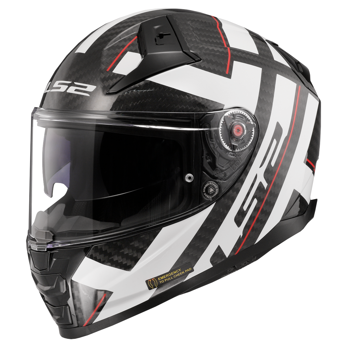 Casco LS2 FF811 VECTOR II CARBONO STRONG BLANCO ECE 22.06