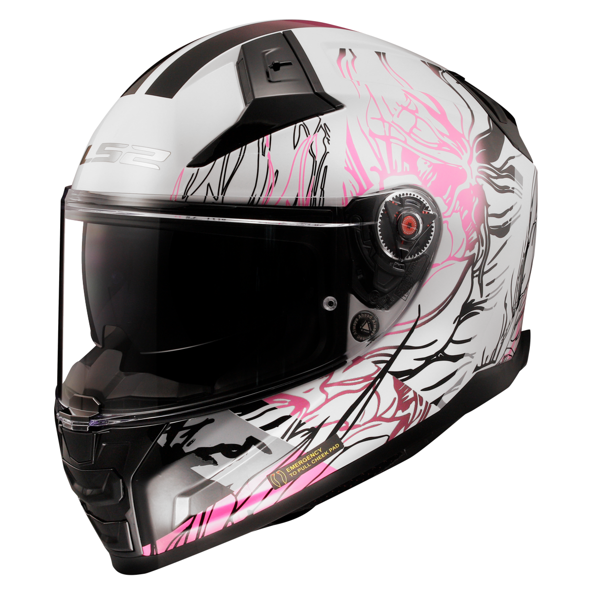 Casco LS2 FF811 VECTOR II DARFLO BLANCO/ROSA ECE 22.06